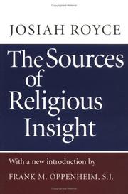 The sources of religious insight by Josiah Royce