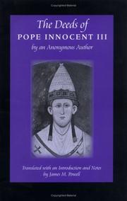 Cover of: The Deeds of Pope Innocent III by James M. Powell