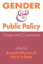 Cover of: Gender and Public Policy: Cases and Comments