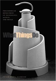 Cover of: What Things Do by Peter-Paul Verbeek