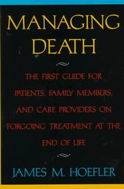 Cover of: Managing  death | James M. Hoefler