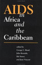 Cover of: AIDS in Africa and the Caribbean by edited by George C. Bond ... [et al.].