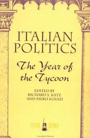 Cover of: Italian Politics: The Year of the Tycoon (Italian Politics, Vol)