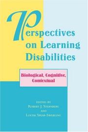 Cover of: Perspectives on Learning Disabilities: Biological, Cognitive, Contextual