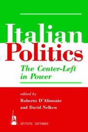Cover of: Italian Politics by Davis Nelken