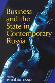 Cover of: Business and the State in Contemporary Russia