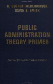 Cover of: public administration theory primer