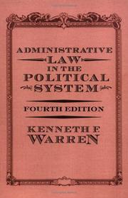 Cover of: Administrative law in the political system