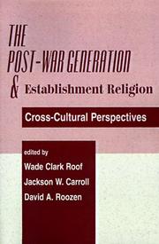 Cover of: The Post-War Generation and Establishment Religion: Cross-Cultural Perspectives