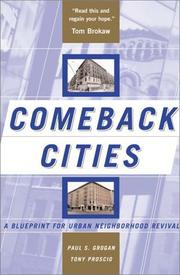 Cover of: Comeback Cities: A Blueprint for Urban Neighborhood Revival