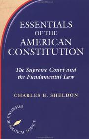 Cover of: Essentials of the American Constitution: the Supreme Court and the fundamental law