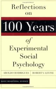 Cover of: Reflections on 100 Years of Social Pychology