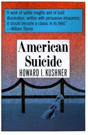 Cover of: American Suicide: A Psychocultural Exploration
