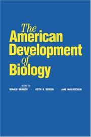 Cover of: The American development of biology