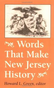 Cover of: Words That Make New Jersey History by Howard L. Green