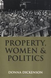 Cover of: Property, women, and politics: subjects or objects?