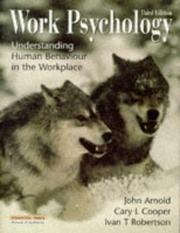Work psychology by Arnold, John