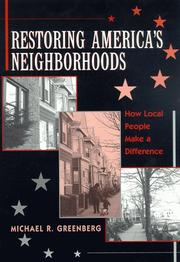 Cover of: Restoring Americas Neighborhoods by Michael R. Greenberg