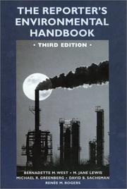 Cover of: The Reporter's Environmental Handbook by Bernadette West