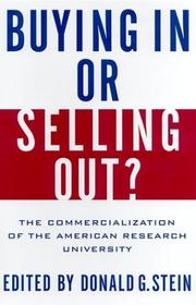 Cover of: Buying in or Selling Out?: The Commercialization of the American Research University