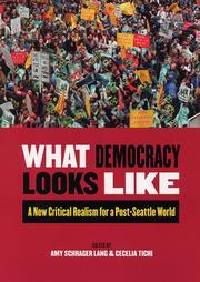 Cover of: What Democracy Looks Like by Amy Schrager Lang, Cecelia Tichi