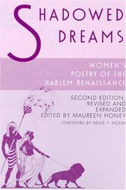 Cover of: Shadowed Dreams: Women's Poetry of the Harlem Renaissance (Multi-Ethnic Literatures of the Americas)