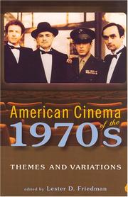 Cover of: American Cinema of the 1970s: Themes and Variations (Screen Decades: American Culture/American Cinema)
