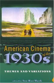 Cover of: American Cinema of the 1930s: Themes and Variations (Screen Decades)