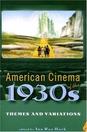 Cover of: American Cinema of the 1930s: Themes and Variations (Screen Decades: American Culture/American Cinema)