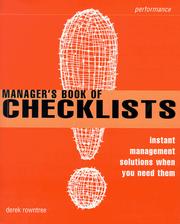 Cover of: The manager's book of checklists by Derek Rowntree