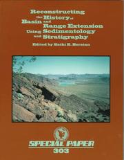 Cover of: Reconstructing the History of Basin and Range Extension Using Sedimentology and Stratigraphy by Kathi K. Beratan