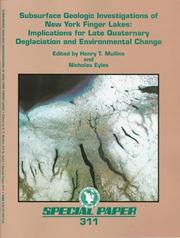 Cover of: Subsurface geologic investigations of New York Finger Lakes: implications for Late Quaternary deglaciation and environmental change