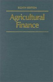 Cover of: Agricultural finance by Warren F. Lee ... [et al.].