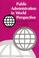 Cover of: Public administration in world perspective