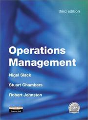 Cover of: Operations Management (3rd Edition)