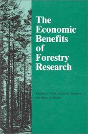 Cover of: The economic benefits of forestry research