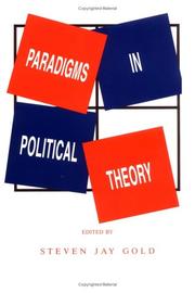 Cover of: Paradigms in political theory