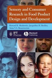 Cover of: Sensory and Consumer Research in Food Product Design and Development (Institute of Food Technologists)