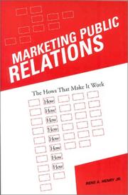 Cover of: Marketing public relations by Rene A. Henry