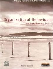 Cover of: Organizational behaviour: an introductory text