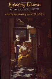 Cover of: Epistolary histories by edited by Amanda Gilroy and W.M. Verhoeven.