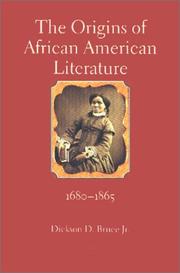 Cover of: The origins of African American literature, 1680-1865