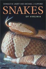 Cover of: Snakes of Virginia by Donald W. Linzey, Michael J. Clifford, Donald W. Linzey