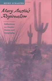 Cover of: Mary Austin's regionalism by Heike Schaefer