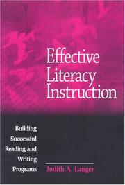 Cover of: Effective Literacy Instruction: Building Successful Reading and Writing Programs