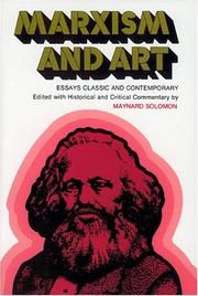 Cover of: Marxism and art by Maynard Solomon