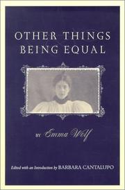 Other things being equal by Wolf, Emma
