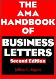 Cover of: The AMA handbook of business letters
