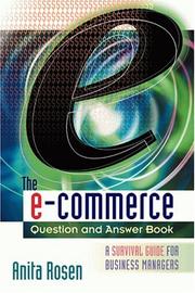 Cover of: The E-Commerce Question and Answer Book: A Survival Guide for Business Managers