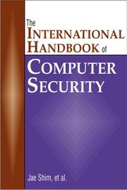 Cover of: The international handbook of computer security by Jae K. Shim